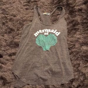 Racerback Gray Mermaid Tank Top EUC